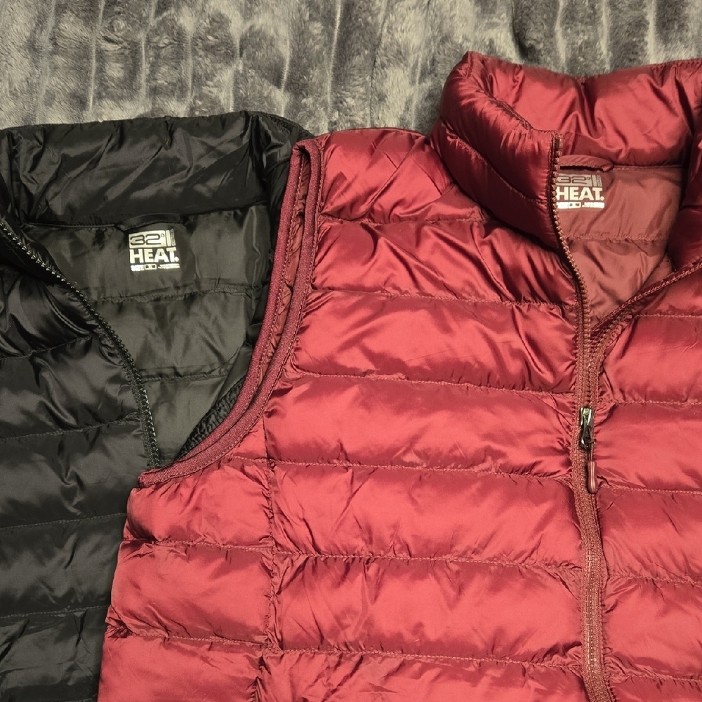 32 Degrees Red, Black And Navy Puffer Vests